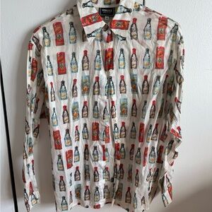 Versace Jeans Collection Multicolor Bottle Print Shirt
